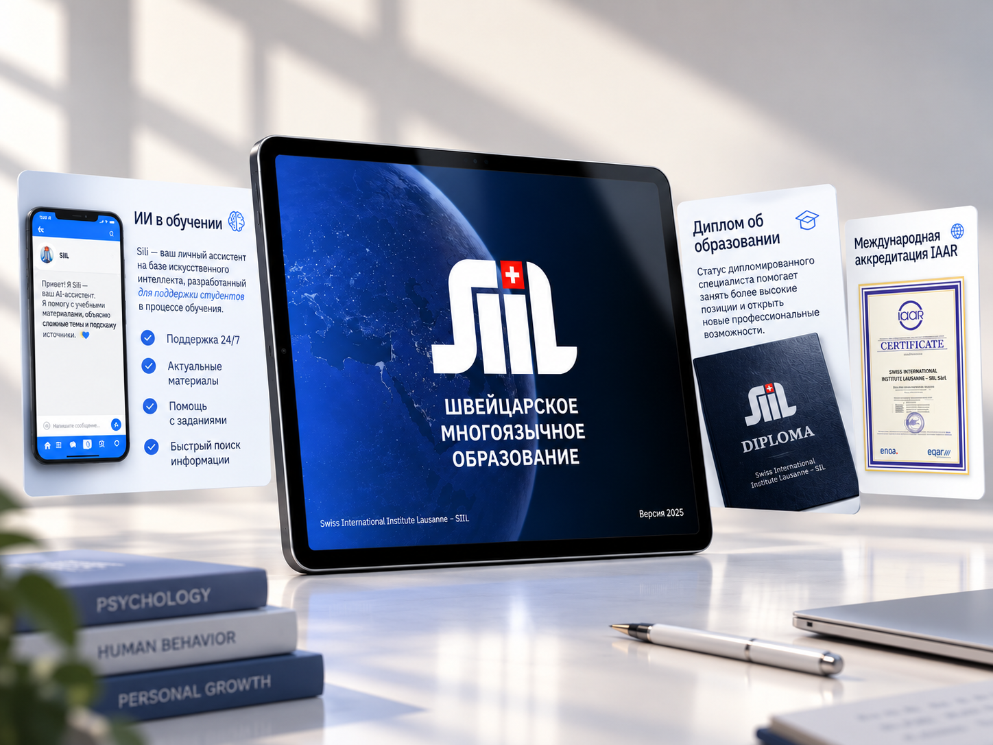 Цифровое превью презентации SIIL с примерами страниц